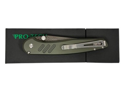 Pro-Tech 2026 Avalon Custom 003 Nichols Boomerang Damascus Blade