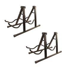 Double Pack Universal Guitar Stand Lightweight Durable A Frame Folding Design