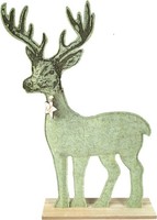 Trendline Dekofigur Holz Hirsch 59 X 5 X 38 Cm GrüN Figur