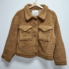 American Eagle Outfitters Teddy Bear Sherpa Fleece Jacket women s size XS brown
