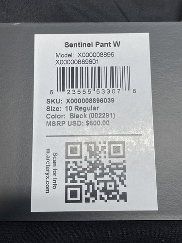 Arc'Teryx Women's Snow Pants Sentinel Bottoms Size 10R Black - Picture 2 of 6