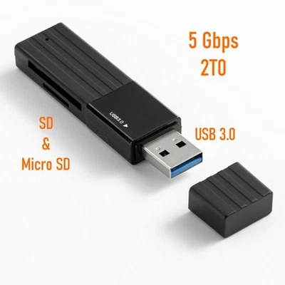 Lecteur Carte Mémoire USB 3.0 pour Mobiwire Hinto 2, Ogima 2023 (2021) - Photo 1/3