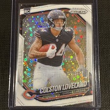 2025 Panini Prizm Colton Loveland White Disco Prizm #319 Rookie RC Chicago Bears