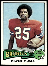 1975 Topps HAVEN MOSES #17 Denver Broncos