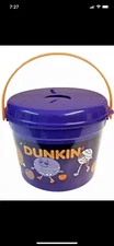 Dunkin Donuts Halloween Munchkins Bucket Pail Lid New Purple 2024 FAST SHIPPING