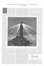 1888 Many Developments of Electricity as as Industrial Art - Lighthouse - Travel