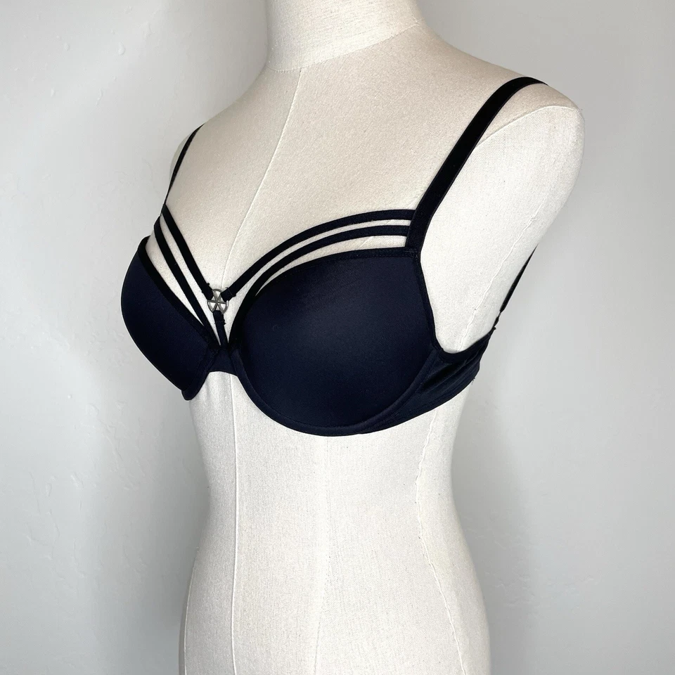 Marlies Dekker 聚拢文胸 US 32C 黑色钢圈绑带 — 第 2/4 张图片