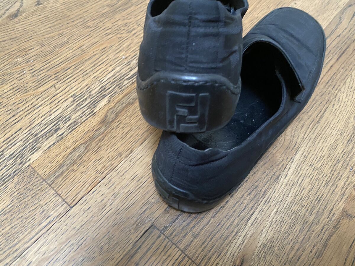 Fendi Women Zucca FF Logo Black Loafers Shoes Size 7.5 37 1