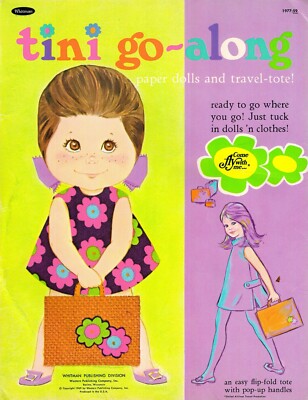 VINTAGE UNCUT 1969 TINI GO ALONG PAPER DOLLS ~CUTE HD LASER REPRODUCTION~LO PR 