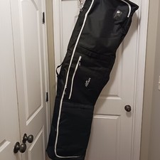 Affordura Snowboard Bag Fits 2-Piece Ski, 155cm / 61 in - Black w/White Trim