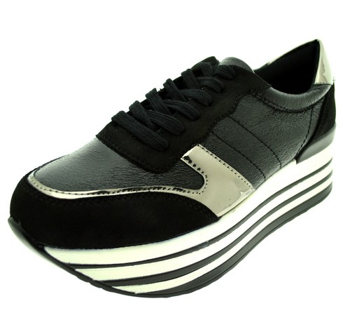 sneakers nere sportive da donna con platform alto scarpe da ginnastica con  zeppa | eBay