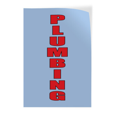 Door Decals Vertical Vinyl Stickers Multiple Sizes Plumbing Plumber Vinyl