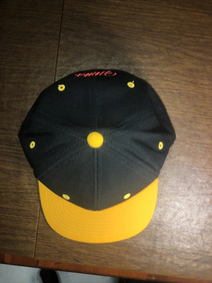 Nuevo Sombrero de Lona Miller Beer Moon Man Snapback Años 90 Raro De Colección, Negro/Amarillo Foto 4 de 4