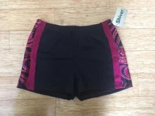 NWT Jerry's Berry Blast Adult L S416 Pink Black Gold Ice Figure Skating Shorts