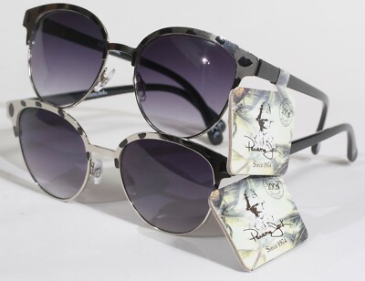 2 pair New Panama Jack Animal Print Silver Metal Deco Gradient Sunglasses 