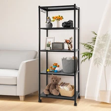 Adjustable Kitchen Storage Shelf With Wheels 5-tier Shelving Rack Storage Rack