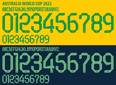 Name&Number Set For Australia World Cup 2022 Home/Away National Football Soccer