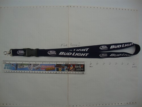 Bud Light Beer Promotion Lanyard Blue Strap Festival Badge ID