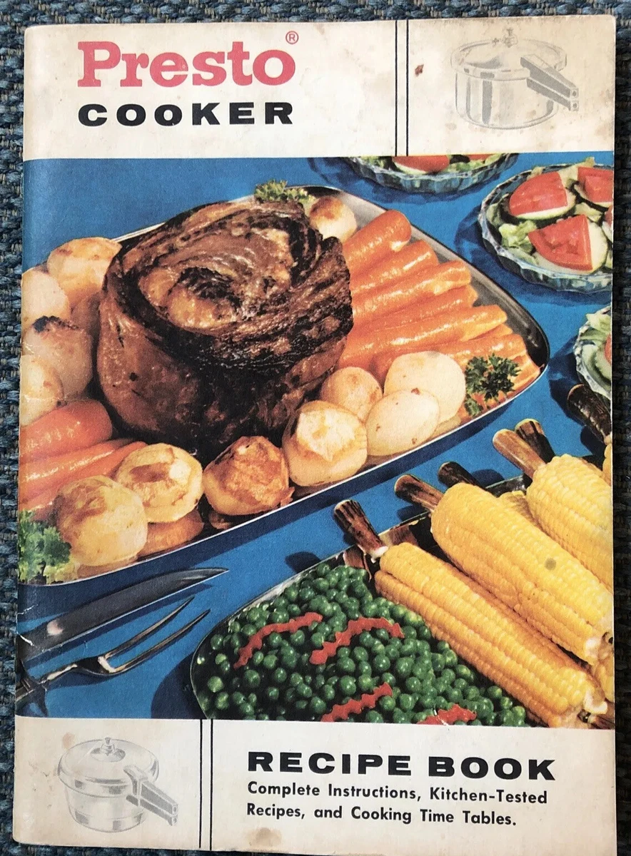 Vtg Presto Pressure Cooker Recipe Instruction Time Table Book Wild Game 1957