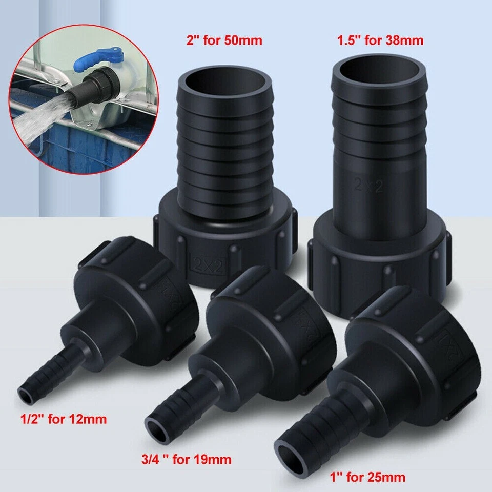 Adaptateur de robinet d'eau robuste adaptateur de réservoir IBC 60 mm fil inter - Photo 1/4
