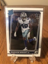 Nahshon Wright 2021 Donruss Optic Rated Rooke # 285 RC Dallas Cowboys Base