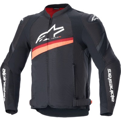 Herren Motorrad Jacke L - Alpinestars T-GP Plus R V4 Airflow - schwarz-fluorot