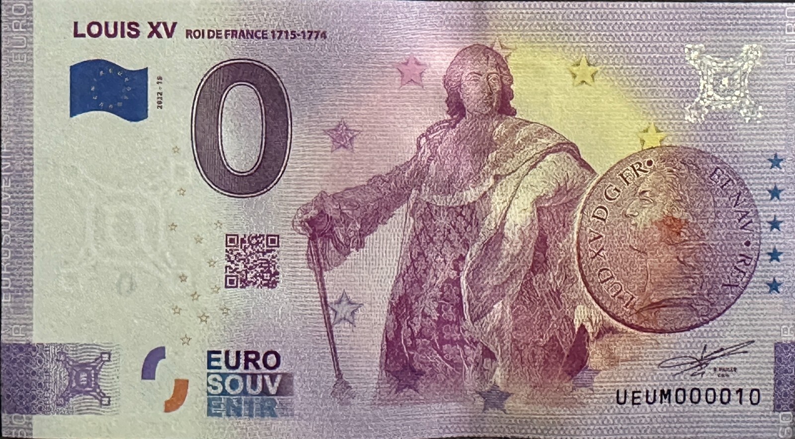1774 Number 0 EURO Ticket Louis XV King Of France 1715-1774 France 2022 Number 0010 ...