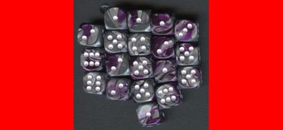 WARHAMMER 40K PURPLE STEEL W/WHT DICE BLK 12MM CHX26832