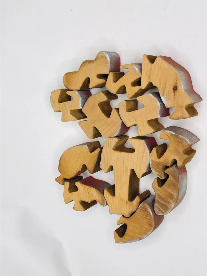 Lobster Hand Crafted Painted Wood Puzzle 15" Long 1.75" Tall 12 Pieces - Image 3 of 3