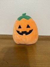 Squishmallow Halloween Plush Orange Pumpkin Jack O'Lantern Kellytoy 4  