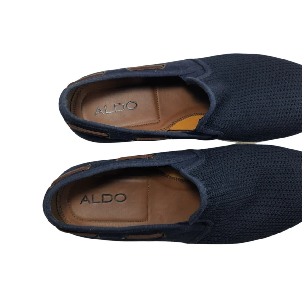Mocasín informal ALDO para hombre talla 11 azul carufel sin cordones de malla Foto 4 de 4