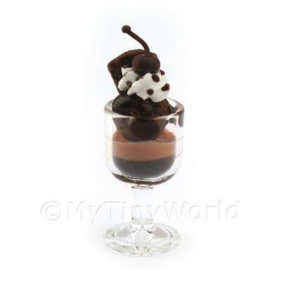 Miniatures Chocolate & Cream Ice Cream Cup Ice Cream IN a Glass
