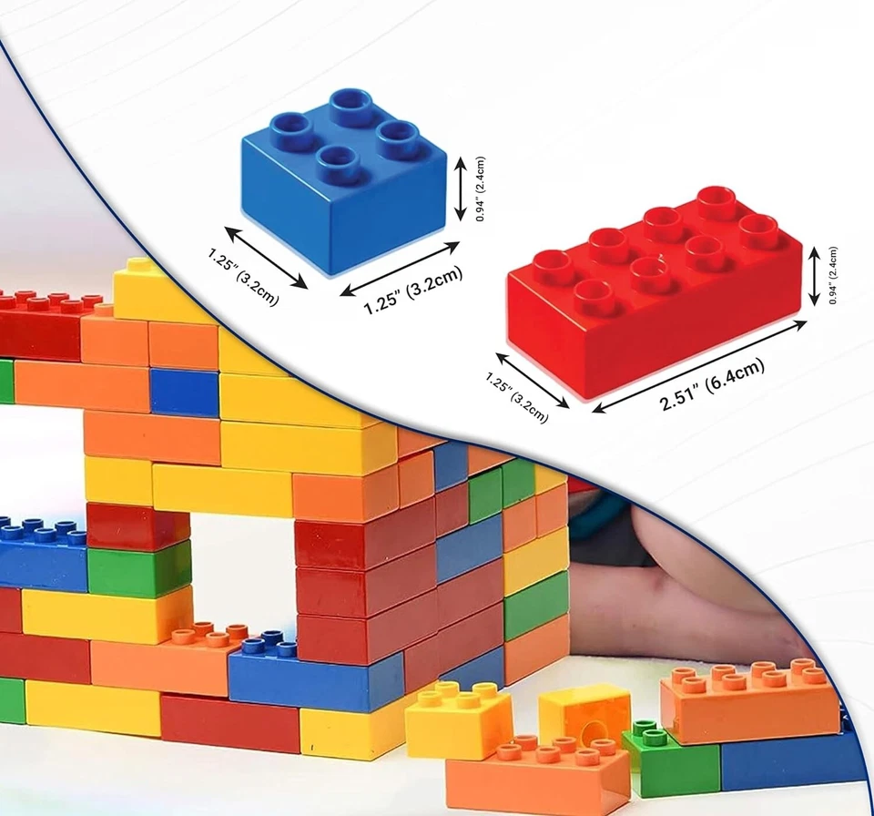 Mega Building Blocks Children Diy Creative Bricks Educational Toy Gift 300 PCS - Image 2 of 4