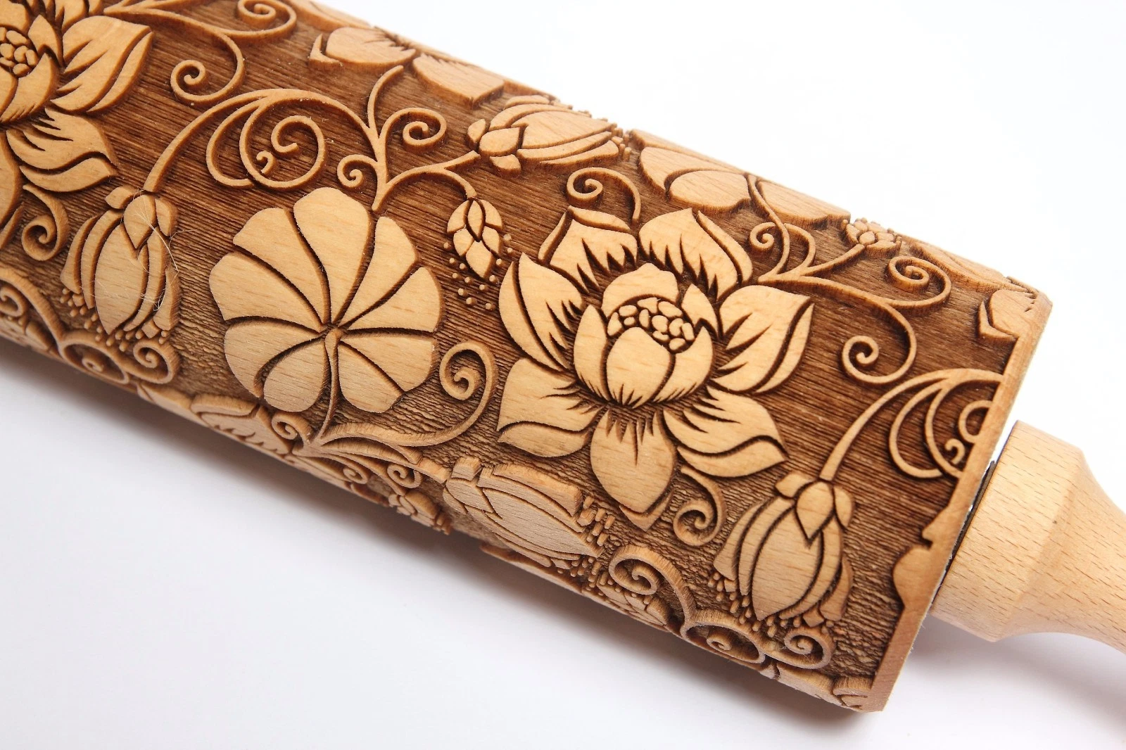Textured Rolling Pin Wooden Rolling pin Embossed Dough Roller Carved Mold Clay
Opens in a new window