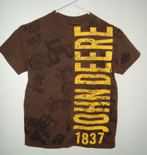 John Deere Tractors Youth Small 8  Brown T-Shirt