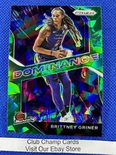 2021 #9 Brittney Griner WNBA Panini Prizm Dominance Green Ice Prizm Mercury