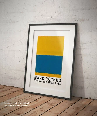 SHOPART 🎨 Poster Mark Rothko Yellow and Blue Stampa Fine Art Hi-Res Alta Qualità