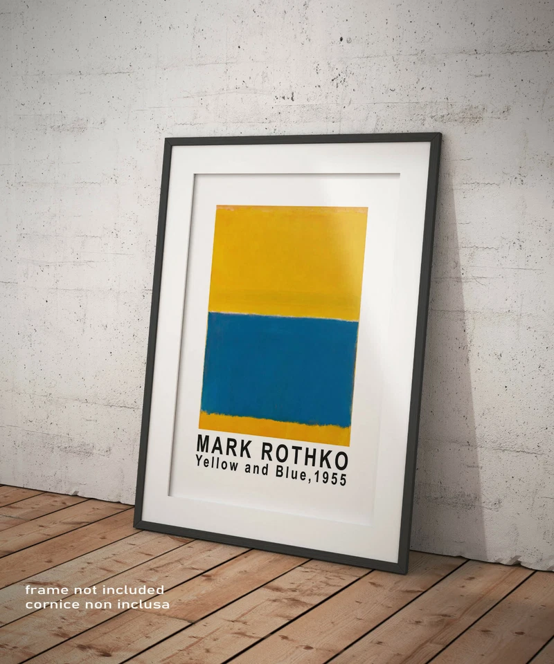 SHOPART 🎨 Poster Mark Rothko Yellow and Blue Stampa Fine Art Hi-Res Alta Qualità