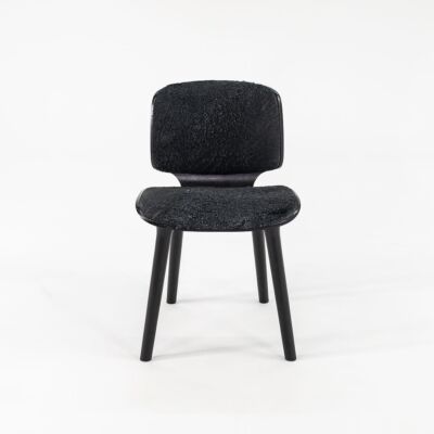 2022 Marcel Wanders for Moooi Nut Dining Chair in Plush Custom Black COM Fabric
