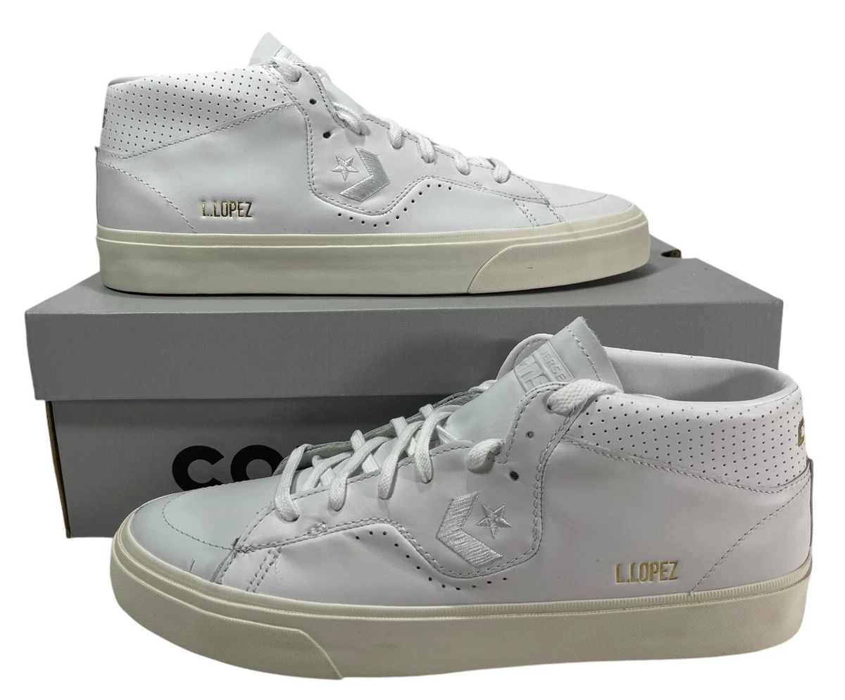 Converse Louie Lopez Pro Mid Mono Leather - White Egret for Sale