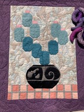 Cactus Art Quilt 37"x 48" Beaded Wall Hanging Southwest Stuffed Hanging Peppers