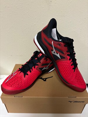 Mizuno Men's Wave Exceed Tour 6 AC Tennis Shoes Red/Black | eBay