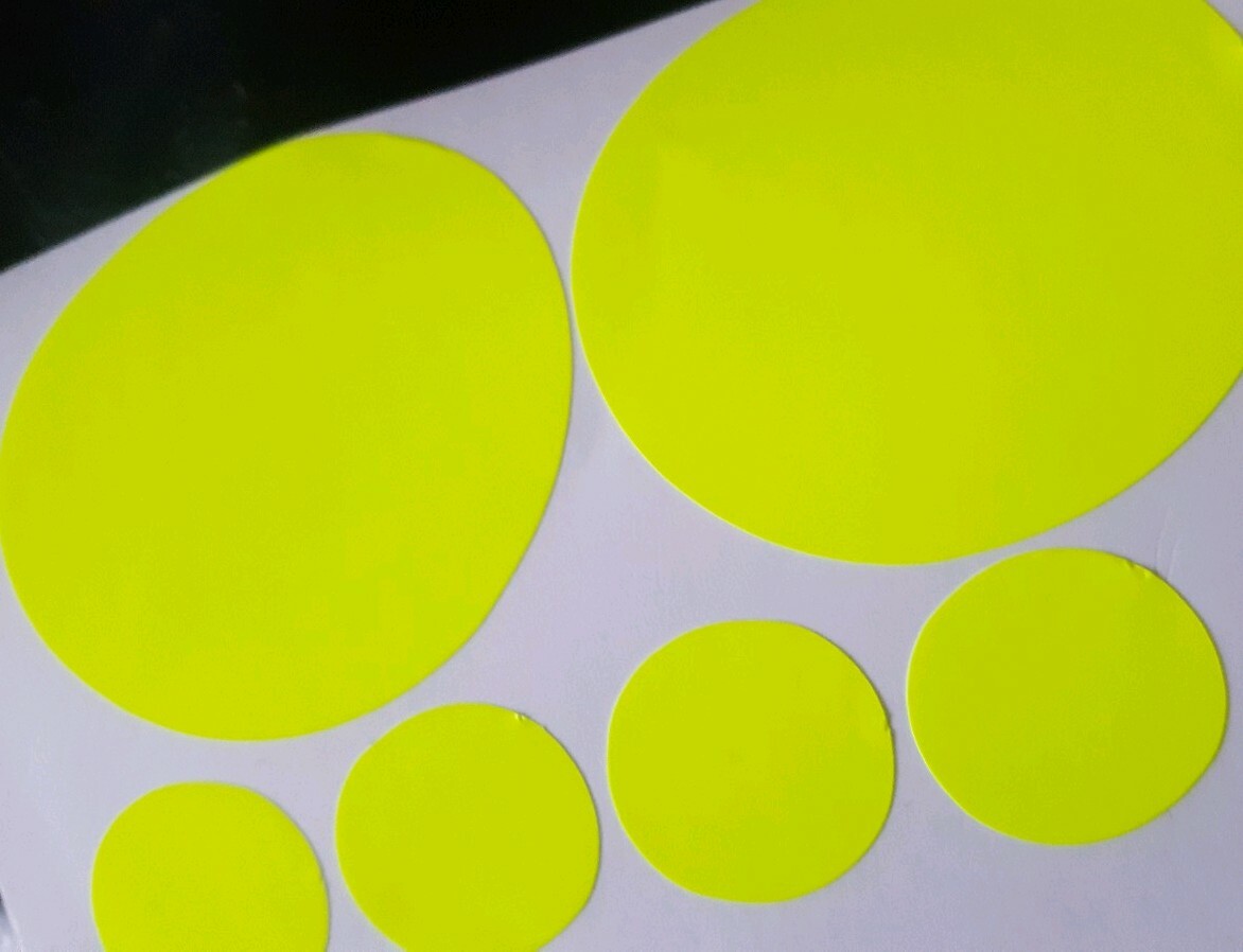 Dot HELMET STICKERS X6 50MM X 2/X 4 SMALL 20mm DECALS FLUORESCENT
