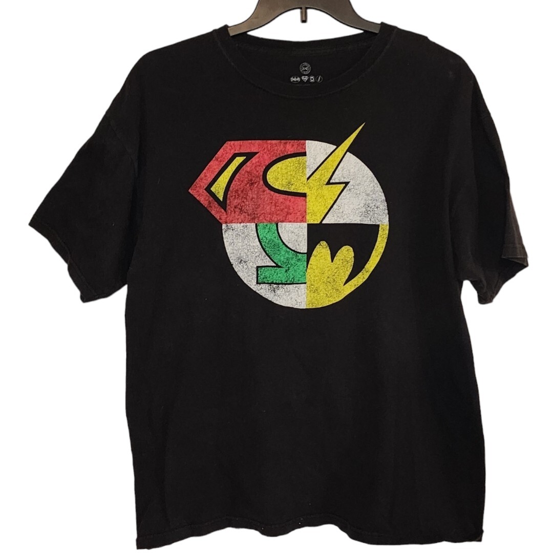 ALTRA Logo gruppo DC Comics Justice League T shirt da uomo nera taglia XL