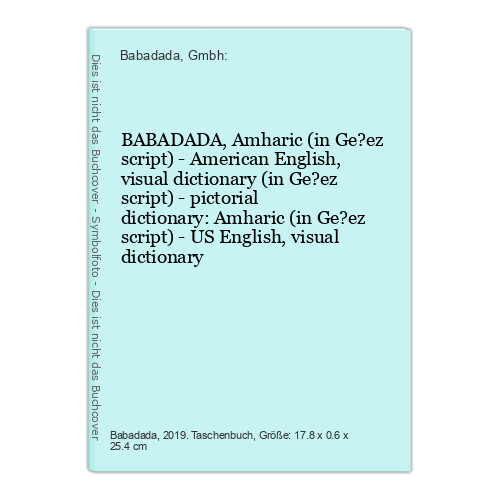 BABADADA, Amharic (in Ge?ez script) American English, visual