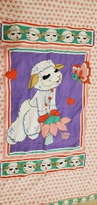 VTG 1993 Lamb Chop Play Along Bright Clean Comforter Shari Lewis Made In 🇺🇸👌