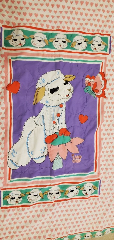 VTG 1993 Lamb Chop Play Along Bright Clean Comforter Shari Lewis Made In 🇺🇸👌