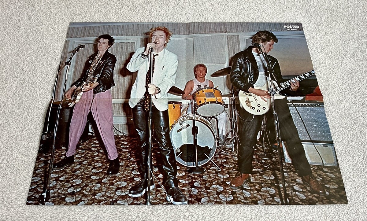 Sex Pistols 1977 Johnny Rotten Sid Vicious Swedish Poster Magazine