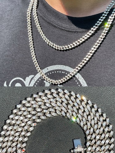 Real 925 Silver Miami Cuban Link Iced 