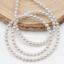 3-3.5mm or 4.5-5mm Freshwater Pearls Round Pearl Beads, White Color With Very N